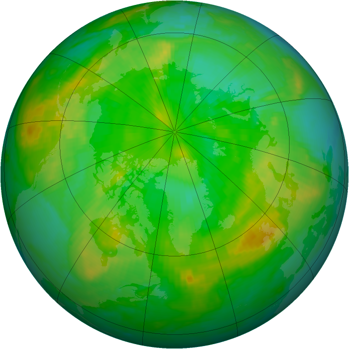 Arctic ozone map for 17 July 1998